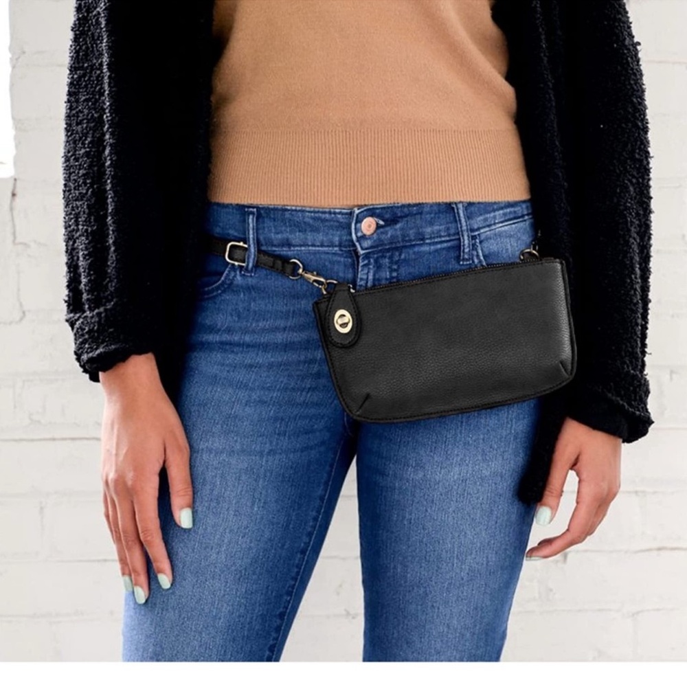 New w/Tags Joy Susan Mini Crossbody Wristlet Clutch Pebbled Leather Belt Bag - Picture 16 of 16